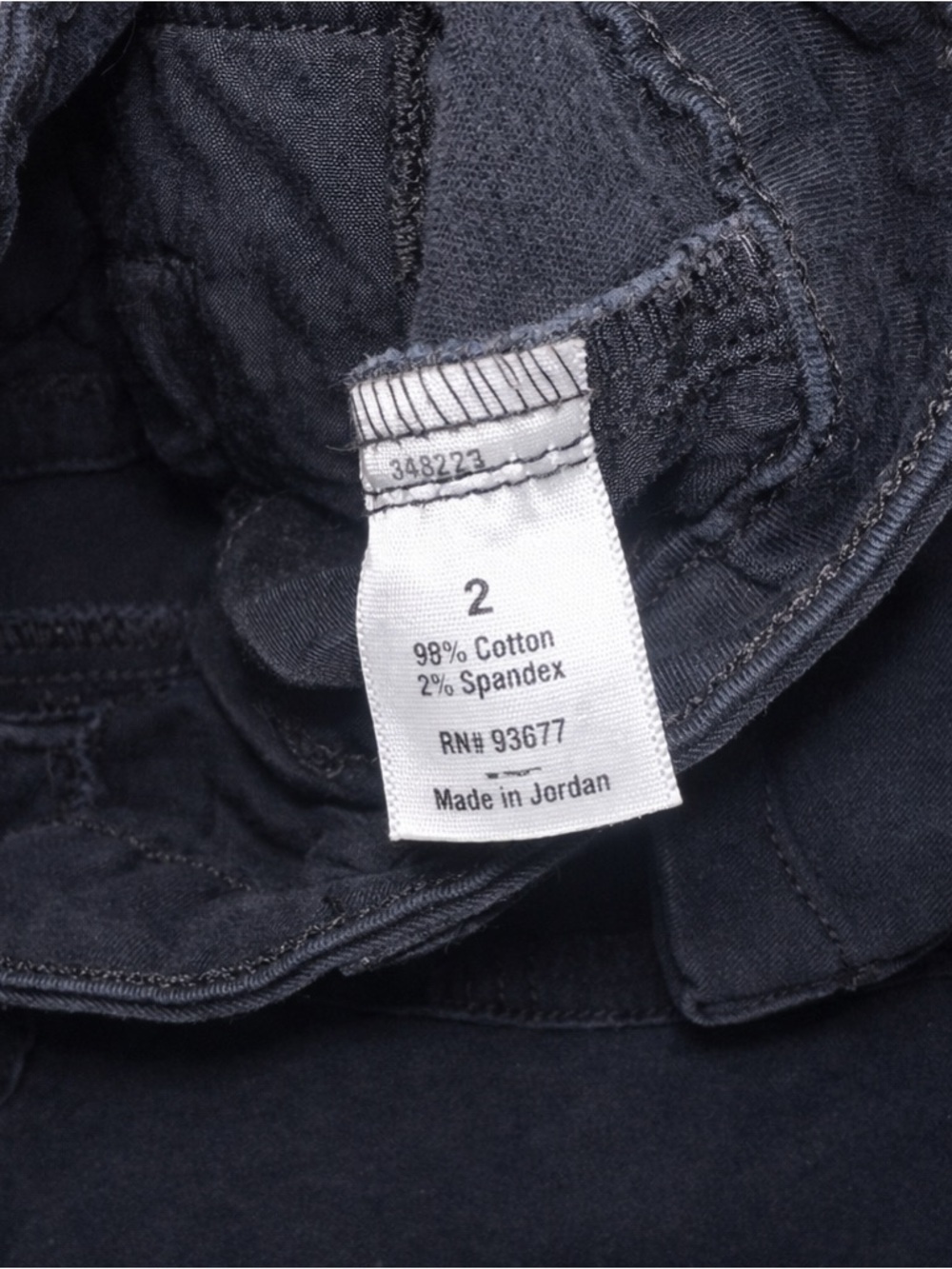 a.n.a Black Chino Shorts Size 2 Stretch Casual Classic Minimalist Summer Staple - Picture 3 of 3